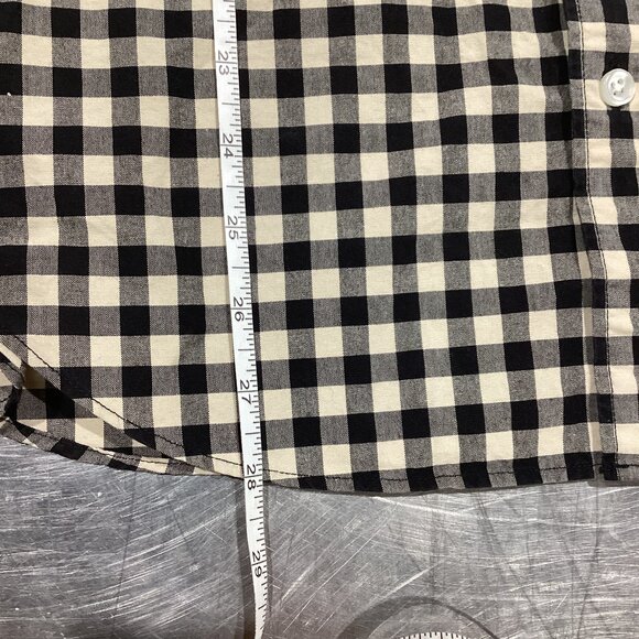 J.Crew Slim Fit Black  & Cream Gingham Button-Down Shirt - Picture 4 of 4